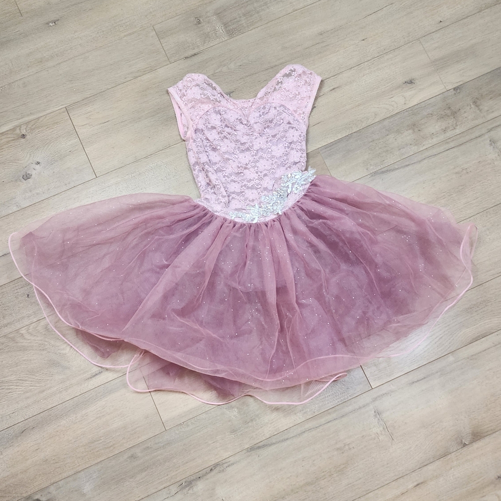 Pink Lace and Tulle Dress